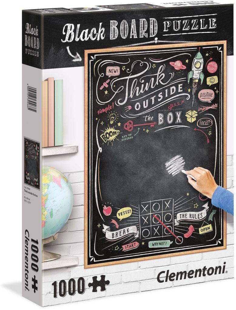 Clementoni - Black Board Puzzle - Think outside the box, 1000 Teile