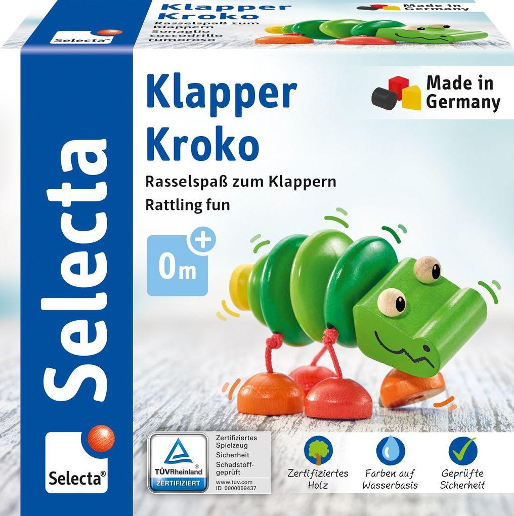 Schmidt Spiele - Selecta - Klapper-Kroko, 10 cm