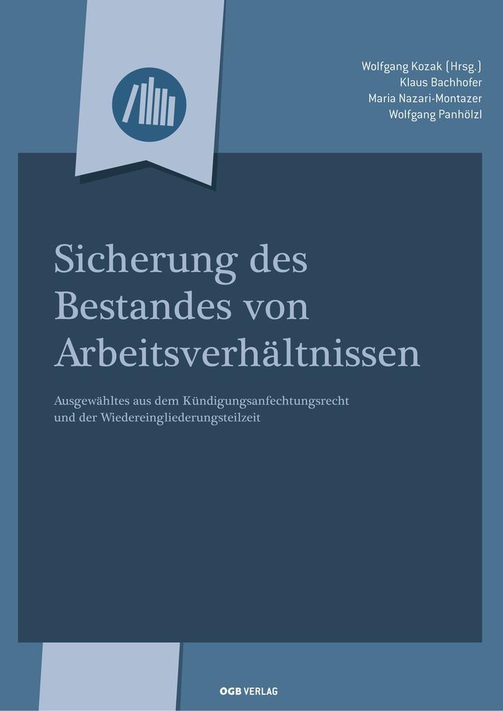 Sicherung des Bestandes von Arbeitsverhältnissen