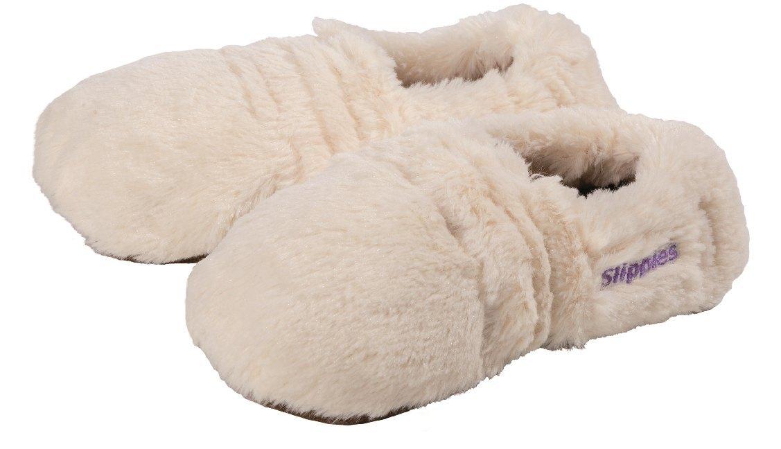 Warmies 3050 - SlippiesÖ Deluxe creme Plush, Gr. 36-40, Wärmestoffschuhe