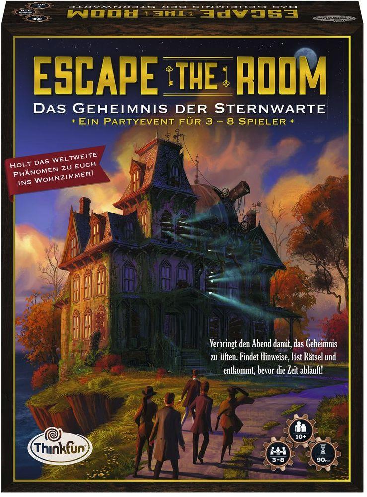 ThinkFun - 76313 - Escape the Room: Das Geheimnis der Sternwarte. Löst die Rätsel und enkommt der Sternwarte! Ein perfektes Escape-Spiel für Einsteiger!