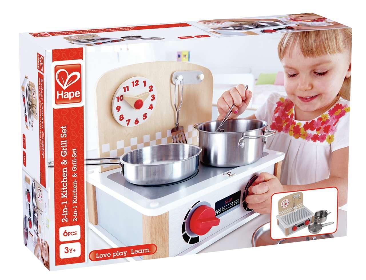 Hape - 2-in-1 Küchen- und Grill-Set