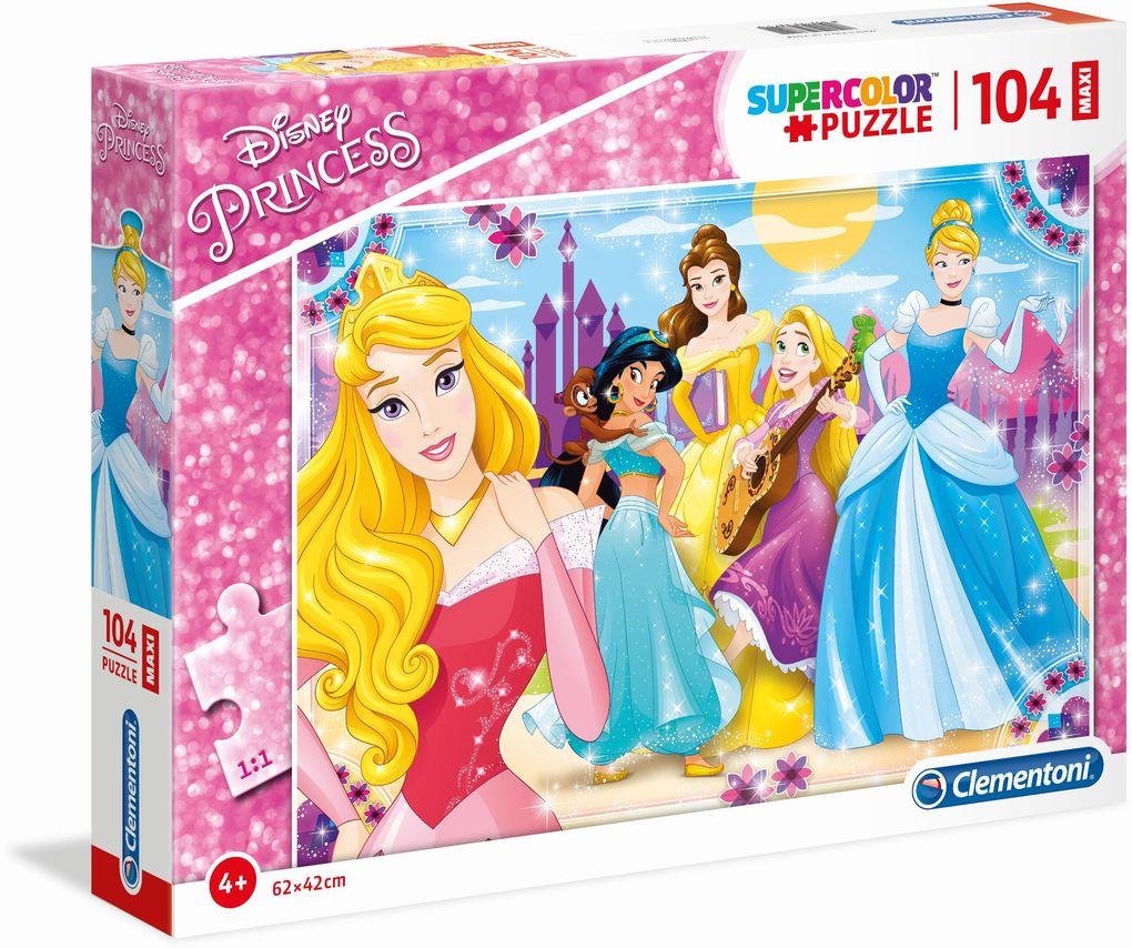 Clementoni - Supercolor Puzzle - Maxi - Princess, 104 Teile