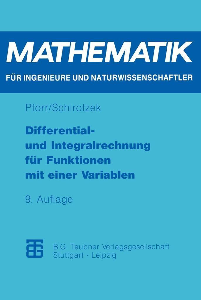 Differential- und Integralrechnung für Funktionen mit einer Variablen