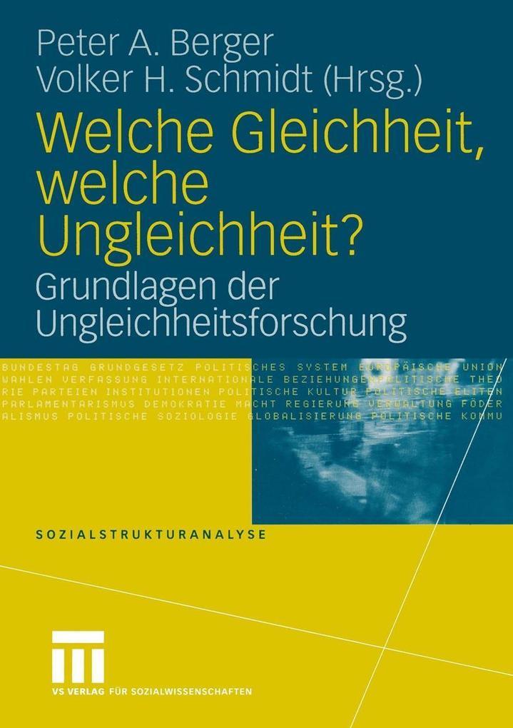 Welche Gleichheit, welche Ungleichheit?