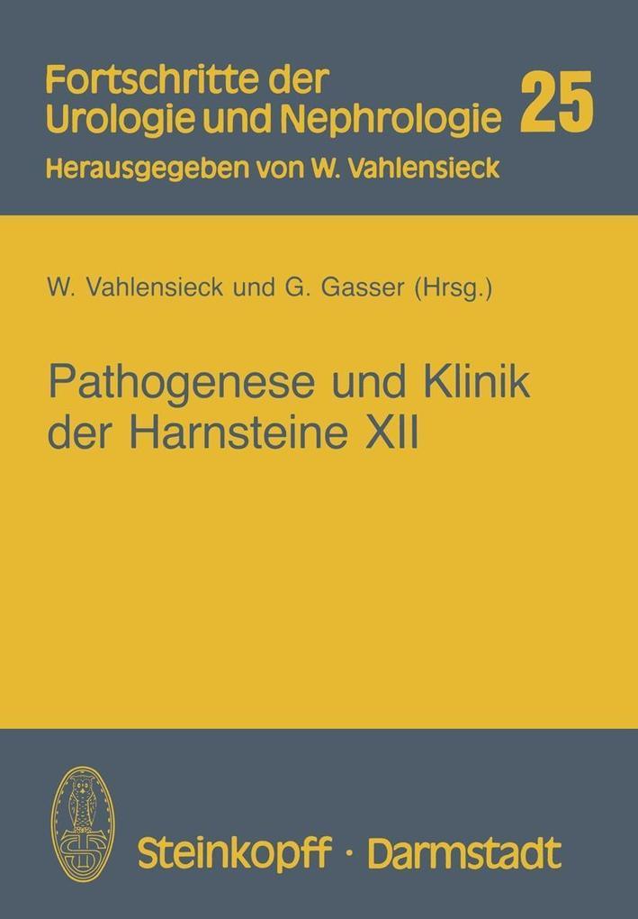 Pathogenese und Klinik der Harnsteine XII