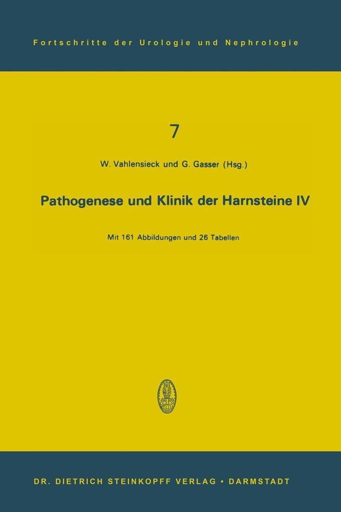 Pathogenese und Klinik der Harnsteine IV