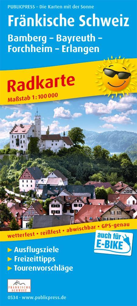 Fränkische Schweiz, Bamberg - Bayreuth, Forchheim - Erlangen 1:100 000