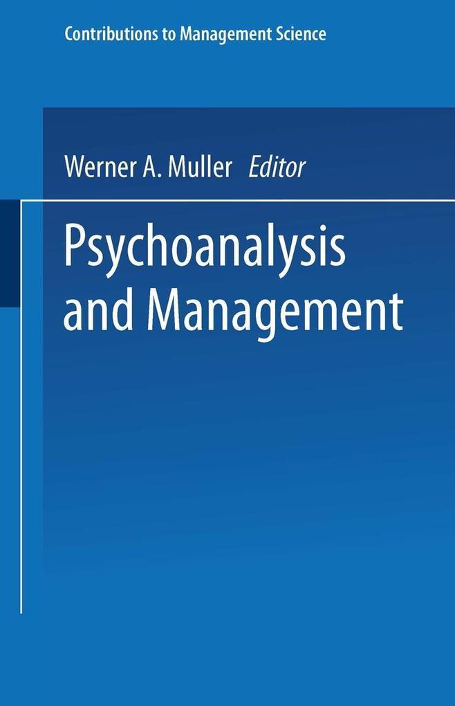 Psychoanalysis and Management