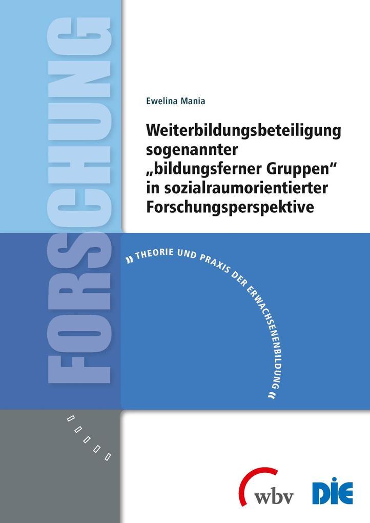 Weiterbildungsbeteiligung sogenannter "bildungsferner Gruppen"