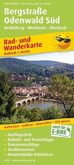 PublicPress Rad- und Wanderkarte Bergstraße-Odenwald Süd