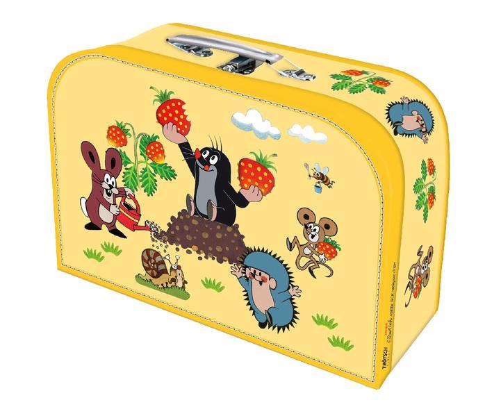 Der kleine Maulwurf Spielzeugkoffer Pappkoffer gelb medium, Kinderkoffer