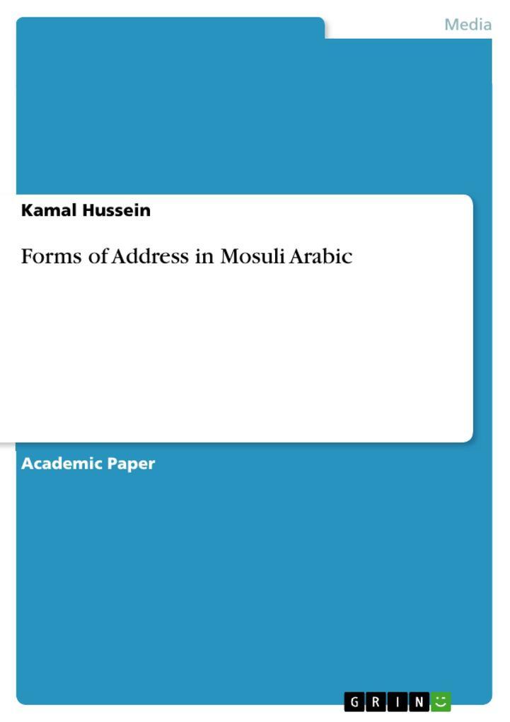 Forms of Address in Mosuli Arabic