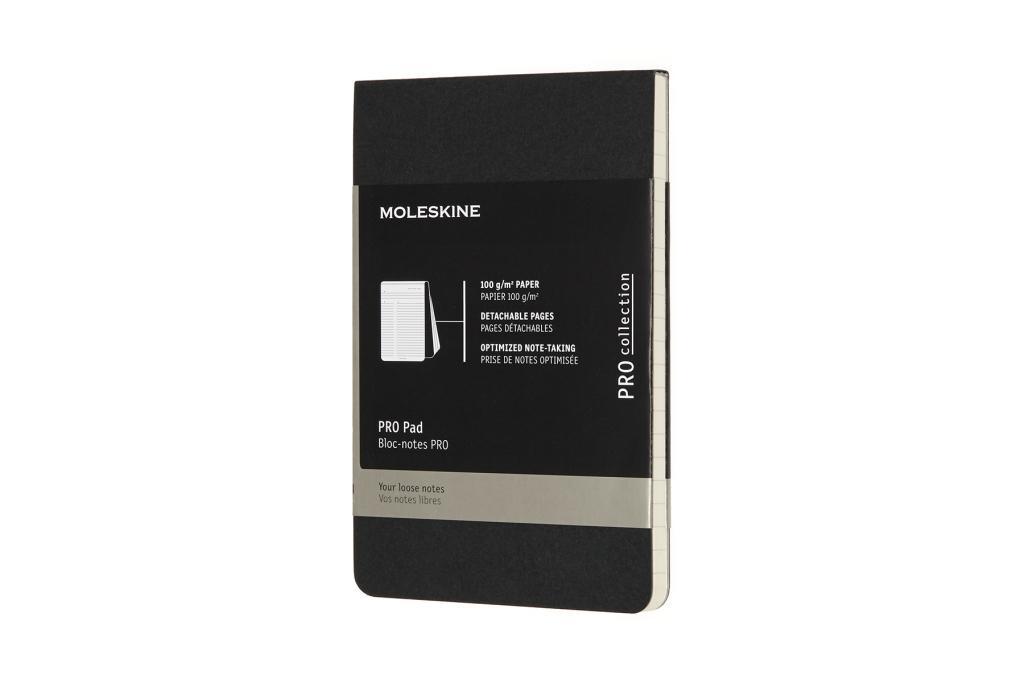 Moleskine Professioneller Block Pocket/A6, Liniert, Soft Cover, Schwarz