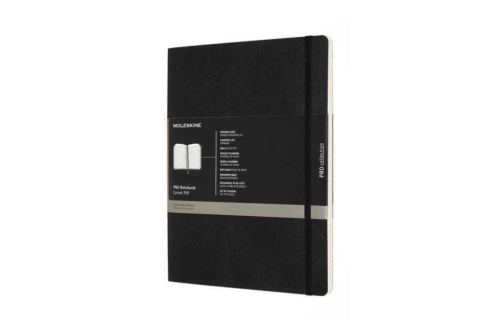 Moleskine Professionelles Notizbuch XL, Soft Cover, Schwarz