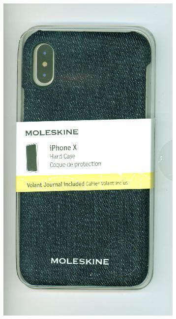 Moleskine Hartschalenetui Denim für Iphone X, Preussischblau