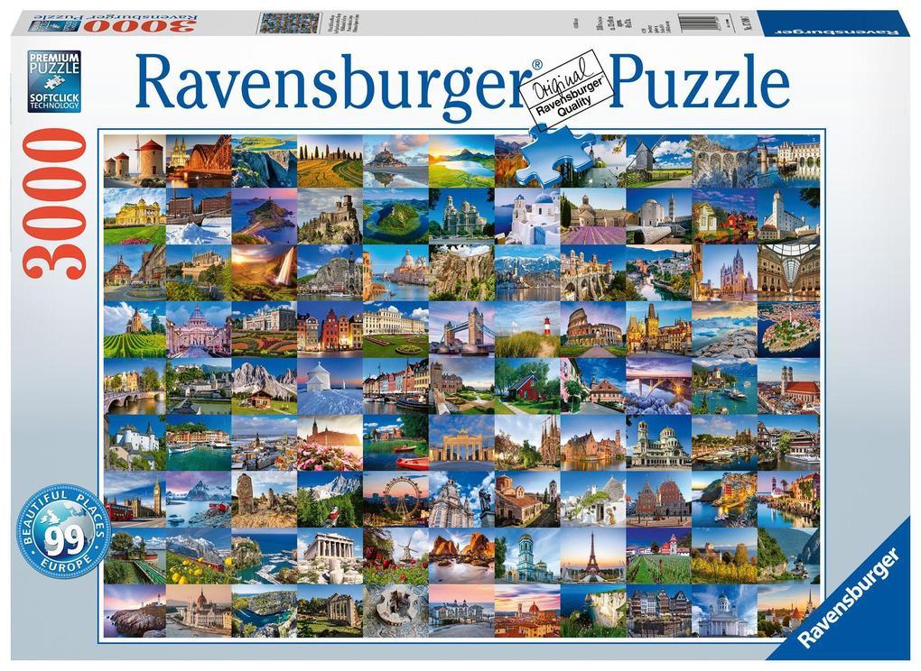 Ravensburger - 99 Beautiful Places in Europe, 3000 Teile