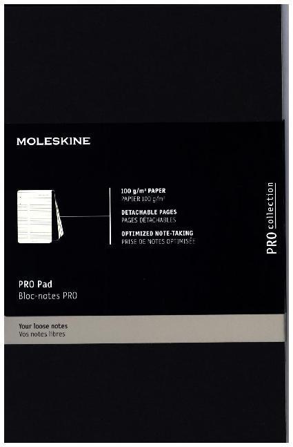 Moleskine Professioneller Block Large/A5, Liniert, Soft Cover, Schwarz