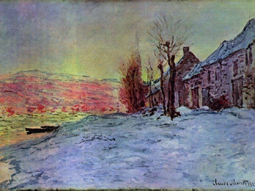 Claude Monet - Lavacourt: Sonnenschein und Schnee - 500 Teile (Puzzle)