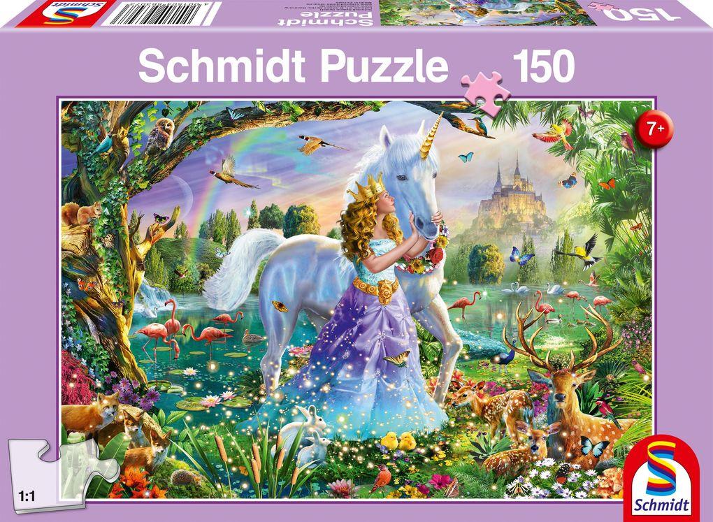 Schmidt Spiele - Prinzessin mit Einhorn und Schloss, 150 Teile