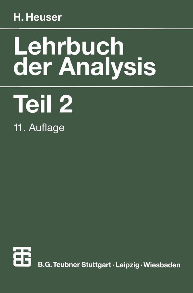 Lehrbuch der Analysis