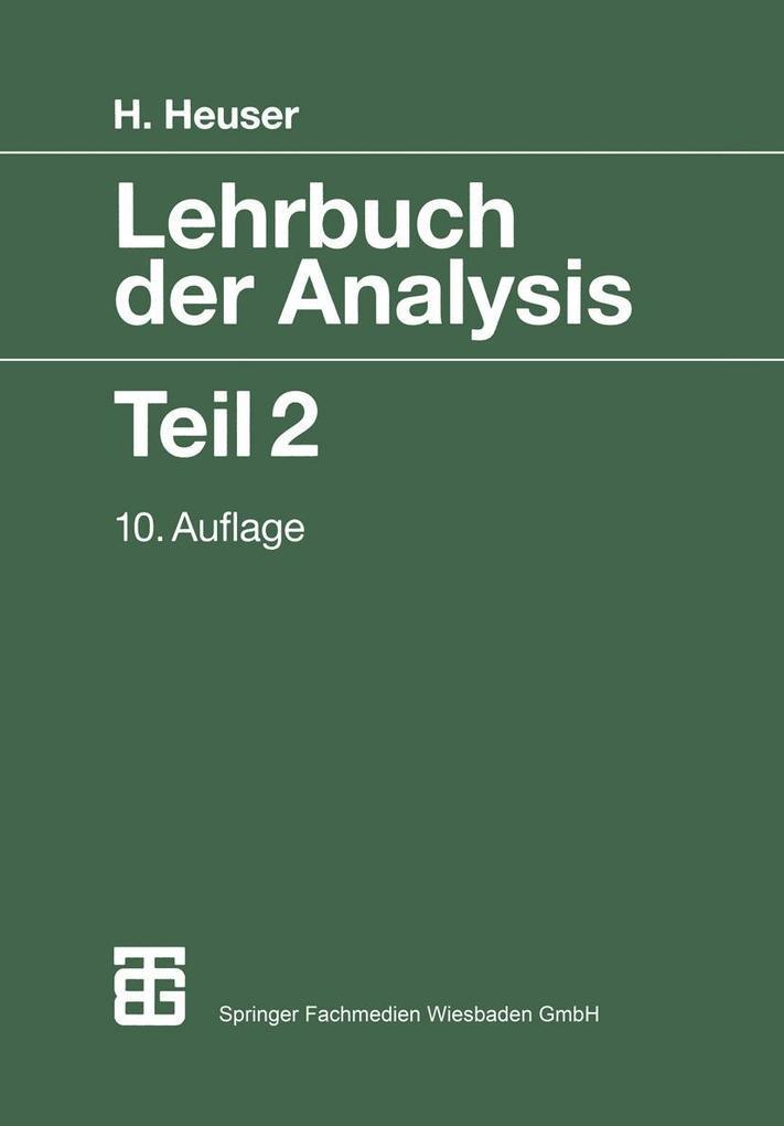 Lehrbuch der Analysis