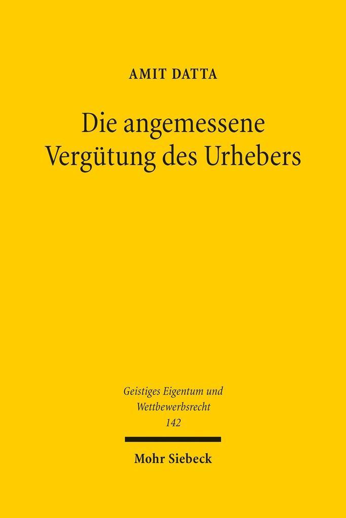 Die angemessene Vergütung des Urhebers