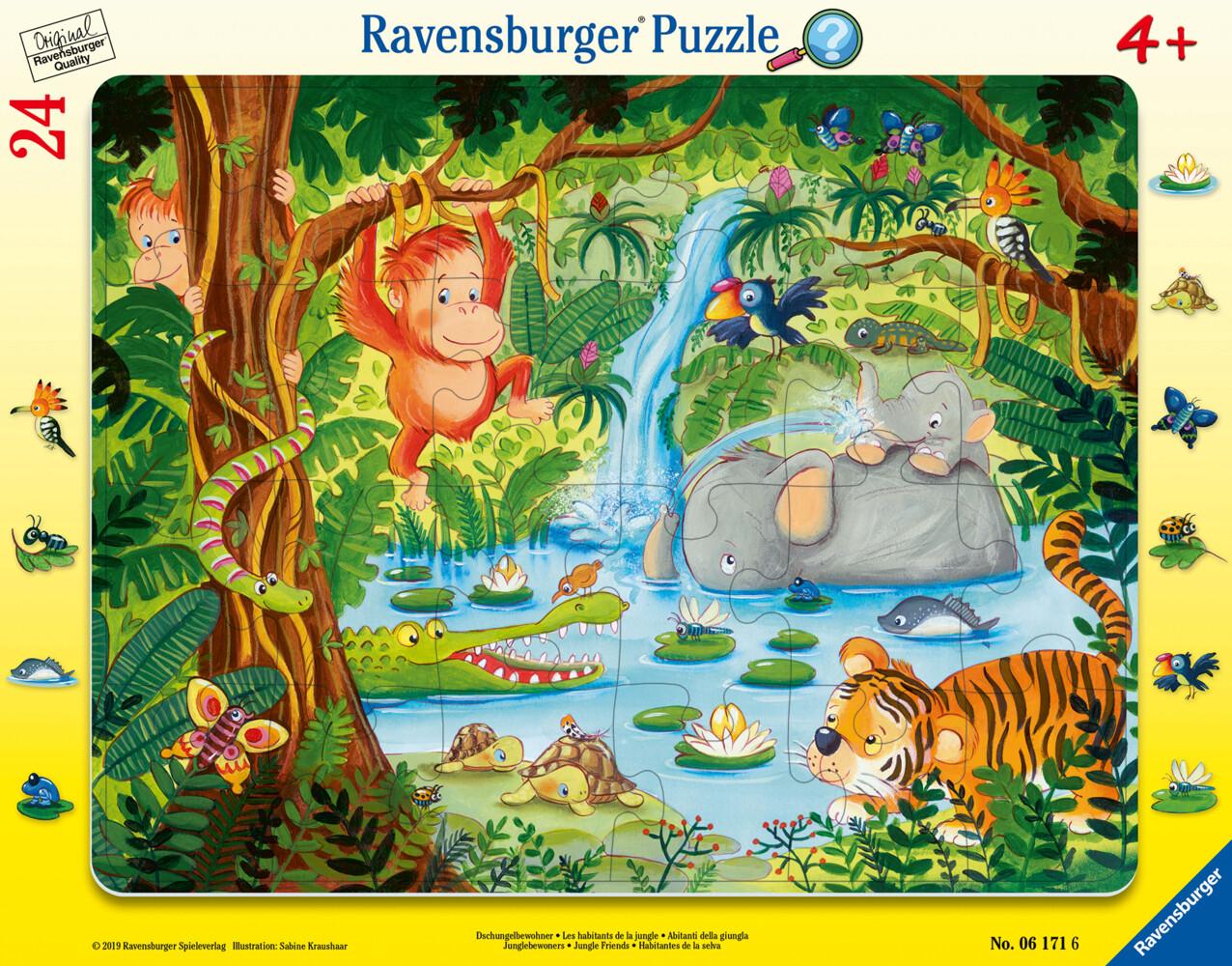 Dschungelbewohner - Puzzle mit 24 Teilen