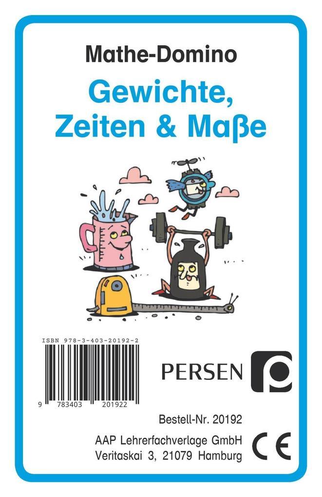 Mathe-Domino: Gewichte, Zeiten & Maße (Kartenspiel)