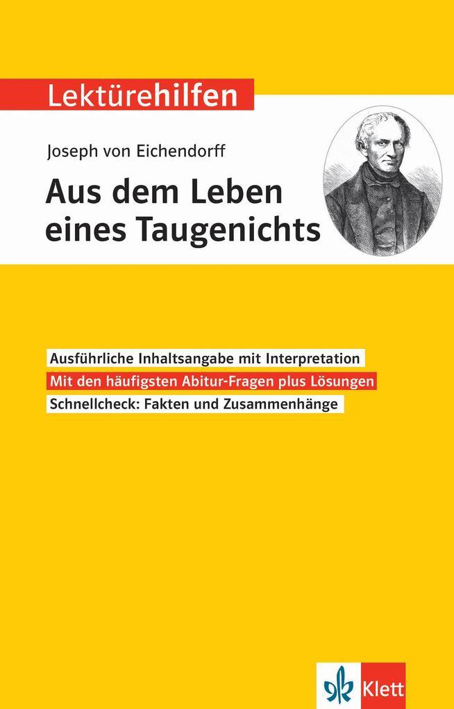 Lektürehilfen Joseph von Eichendorff, Aus dem Leben eines Taugenichts