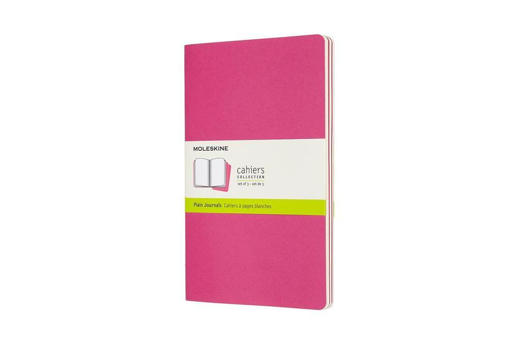 Moleskine Cahier Large/A5, 3er Set, Blanko, Kinetisches Pink