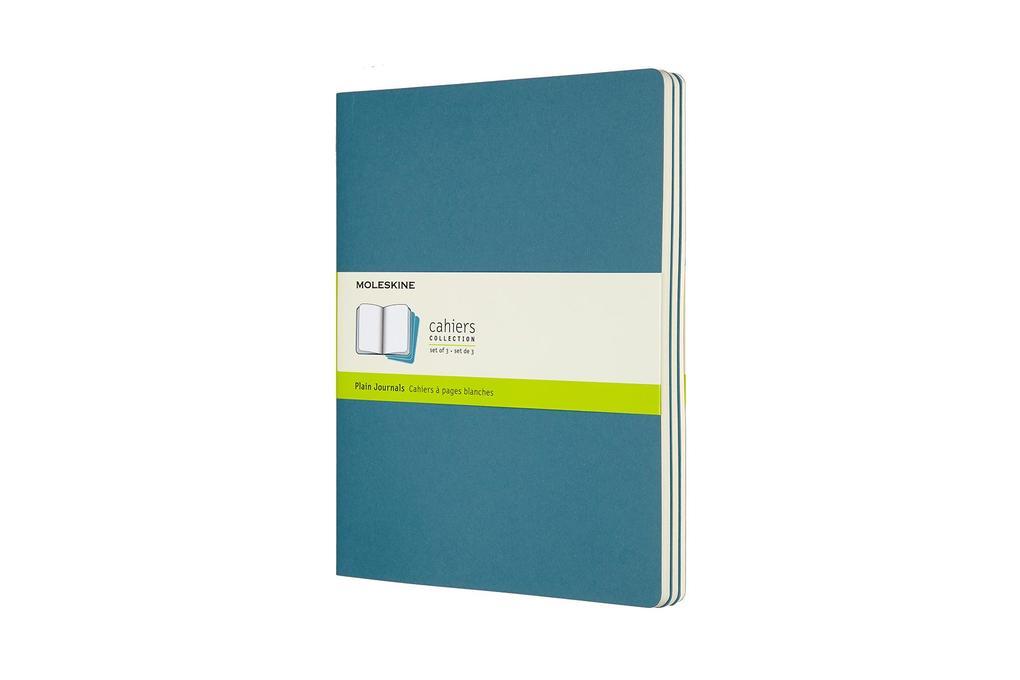 Moleskine Cahier XL, 3er Set, Blanko, Lebhaftes Blau