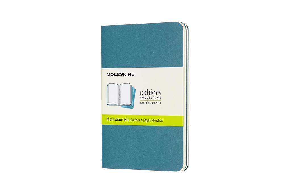 Moleskine Cahier Pocket/A6, 3er Set, Blanko, Lebhaftes Blau