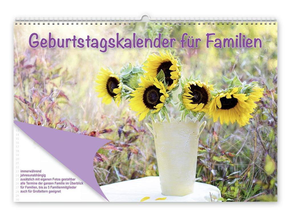 Geburtstagskalender für Familien