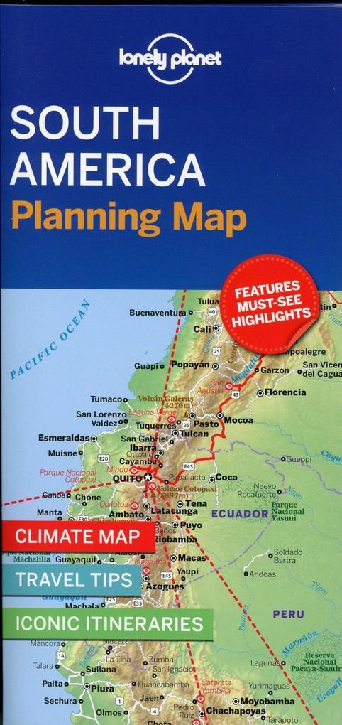 Lonely Planet South America Planning Map