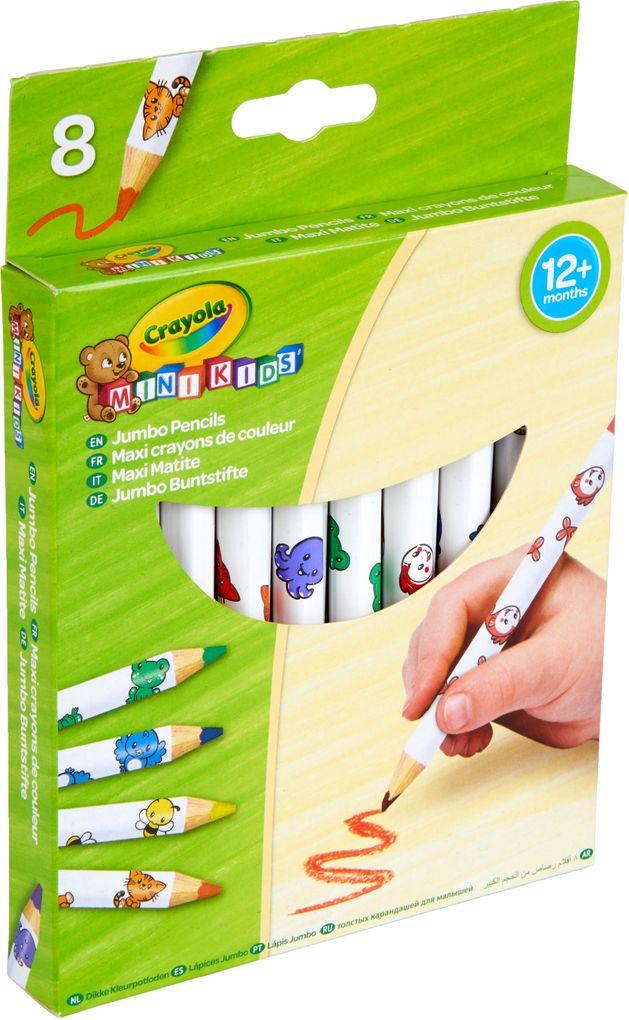 Crayola - 8 Mini Ks Jumbo Pencils