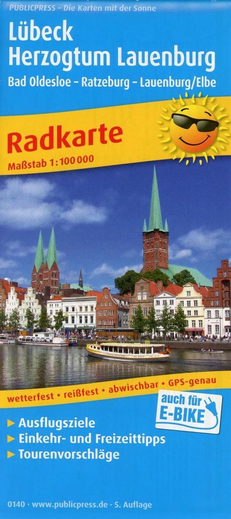 Lübeck - Herzogtum Lauenburg, Bad Oldesloe - Ratzeburg - Lauenburg/Elbe 1:100 000