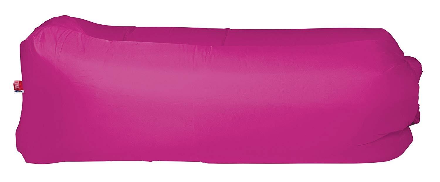 Happy People 78093 - Lounger to go® Luftmatratze ohne aufpumpen inkl. Tragetasche, pink, 180x75x60cm