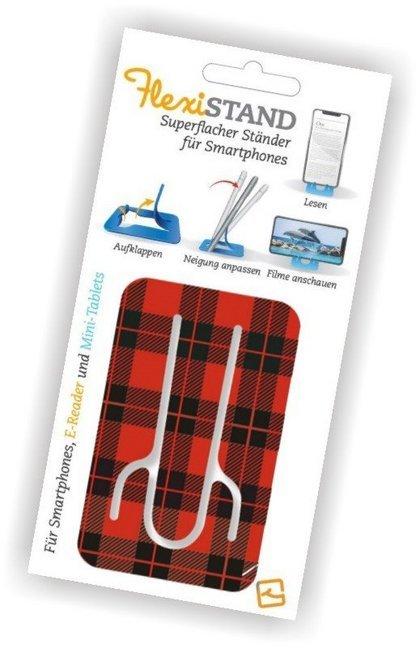 Flexistand Red Tartan - superflacher Aufsteller für Smartphones und Mini-Tablets