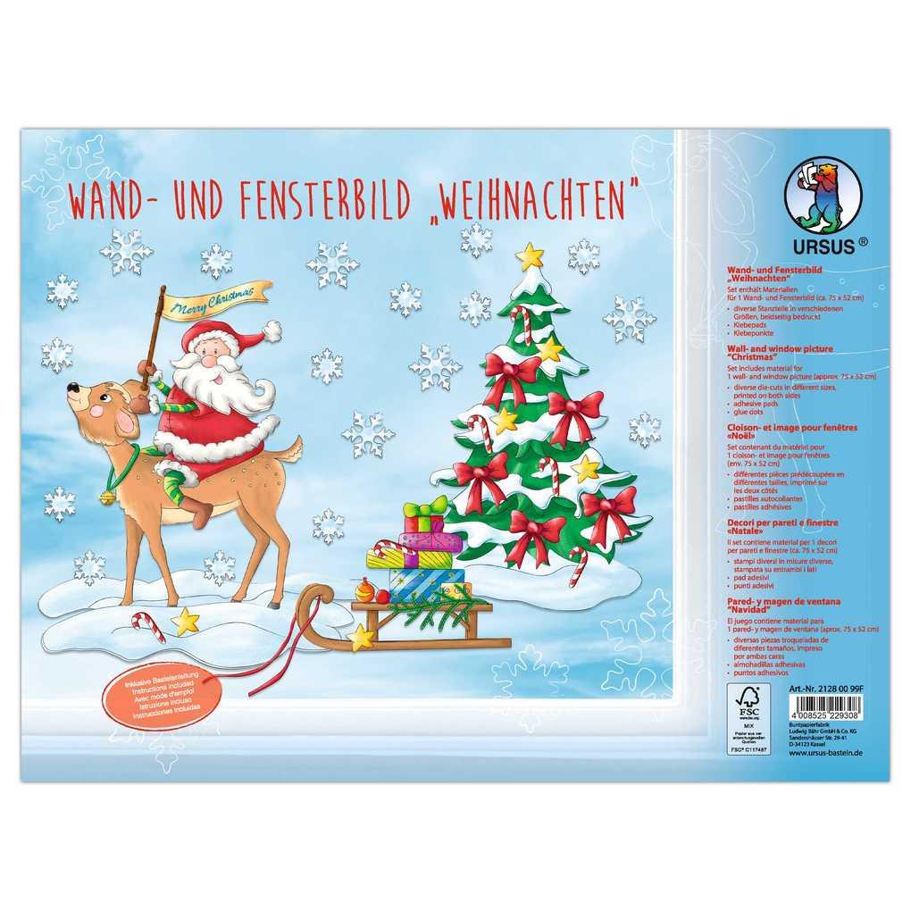 URSUS Kinder-Bastelsets Wand- und Fensterbild, Weihnachten