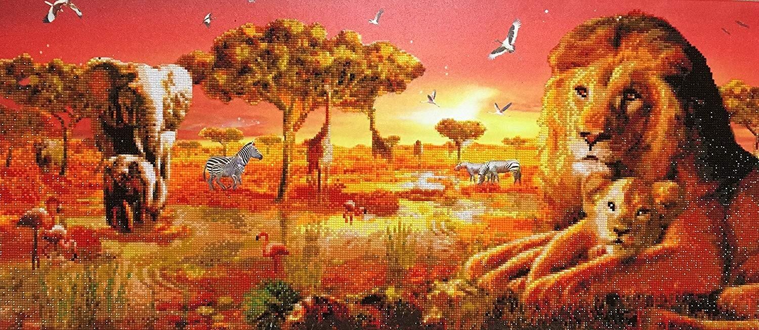 Craft Buddy CAK-AC3 - Safari Sunset, 40x90cm Crystal Art Kit, Diamond Painting