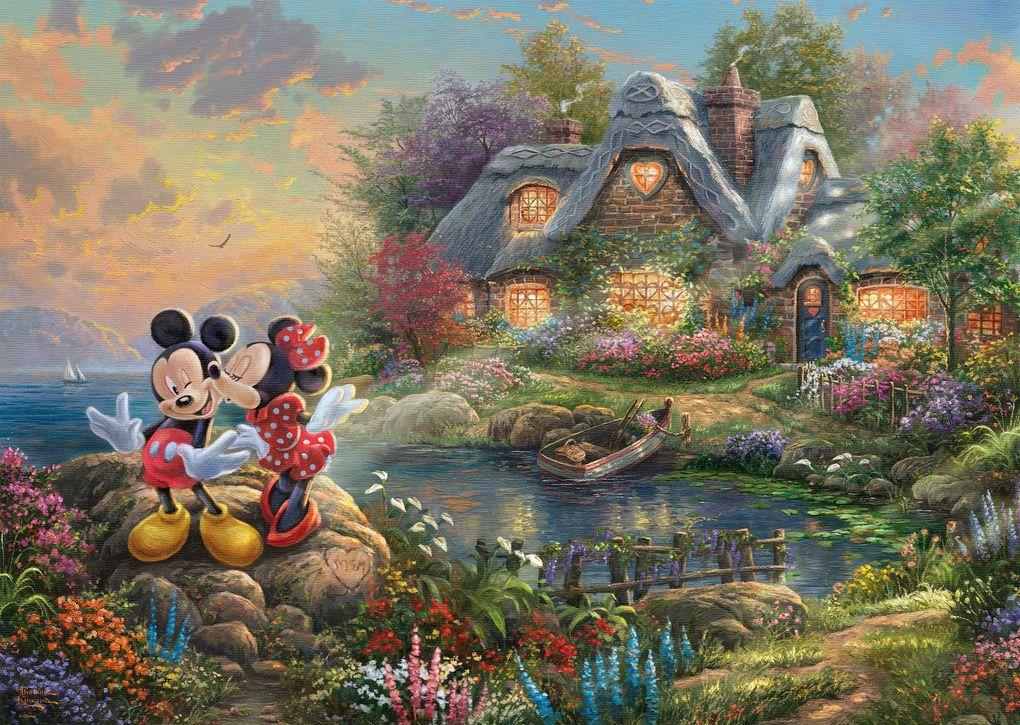 Schmidt Spiele - Disney, Sweethearts Mickey & Minnie, 1000 Teile