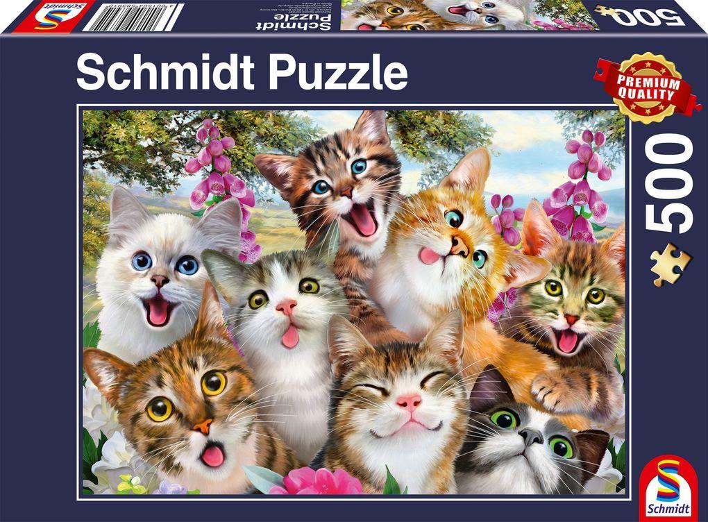 Schmidt Spiele - Katzen-Selfie, 500 Teile