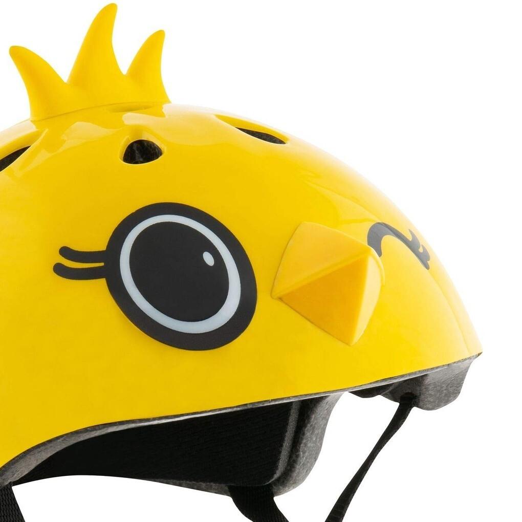 HUDORA 84165 - Fahrrad-Helm, Kinderhelm Kiki, Gr. M, 51-53cm, gelb mit 3D-Effekt