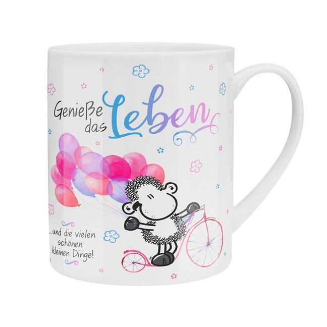 XL-Tasse mit Spruch "Genieße das Leben"