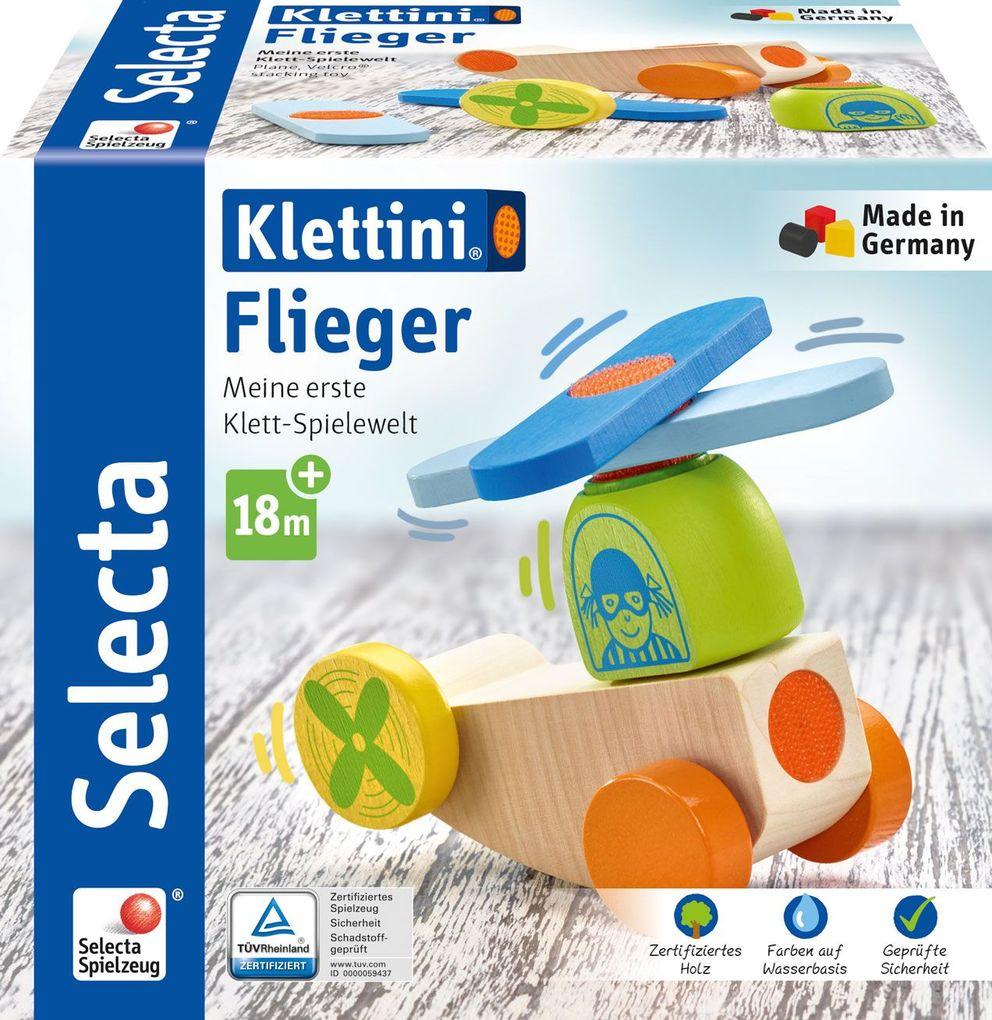 Schmidt Spiele - Selecta - Klettini - Flieger, Klett-Stapelspielzeug, 5 Teile