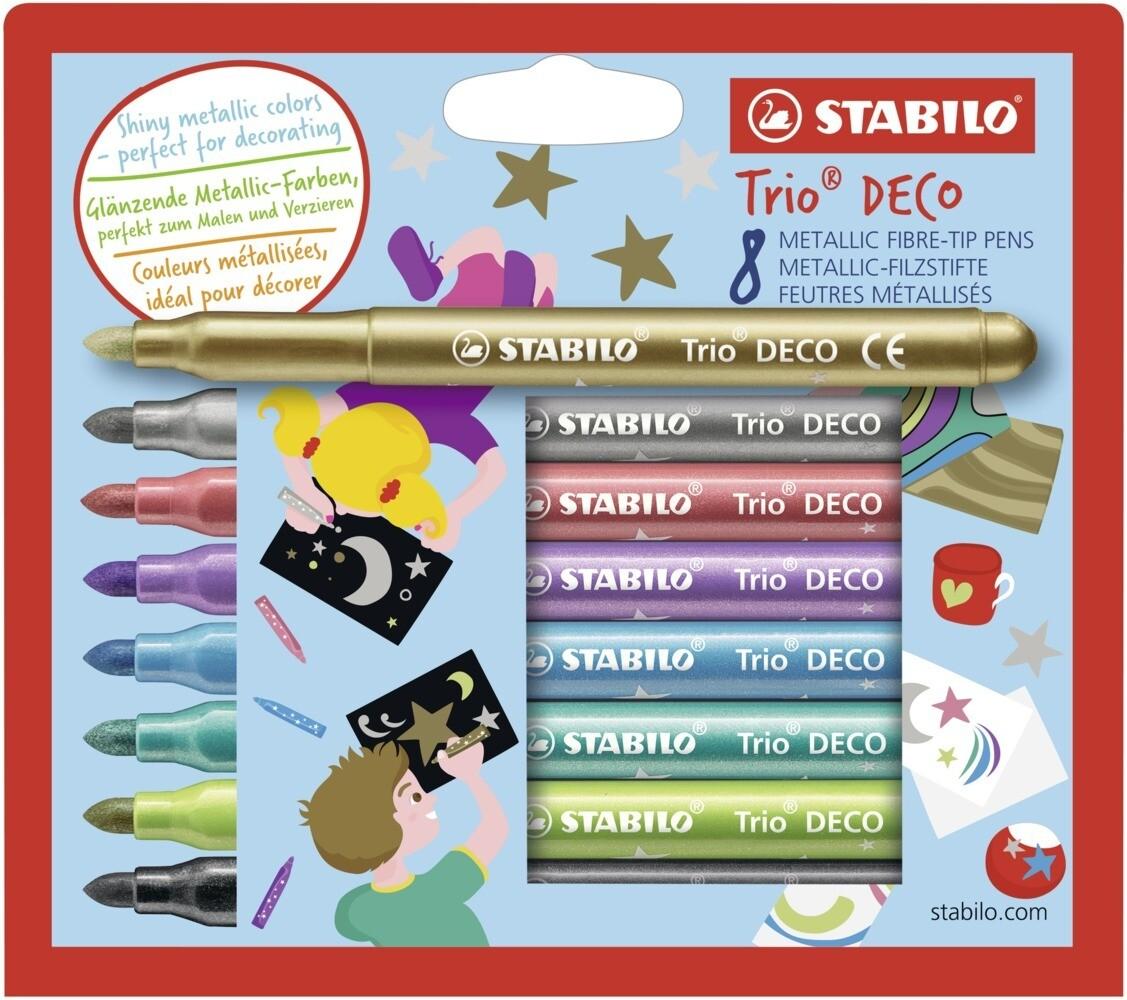 Stabilo Fasermaler Metallic Trio® DECO 8er Set