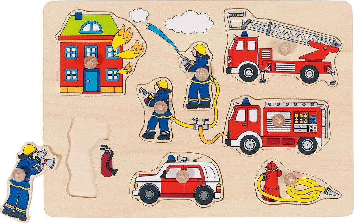 Goki 57907 - Steckpuzzle Feuerwehr