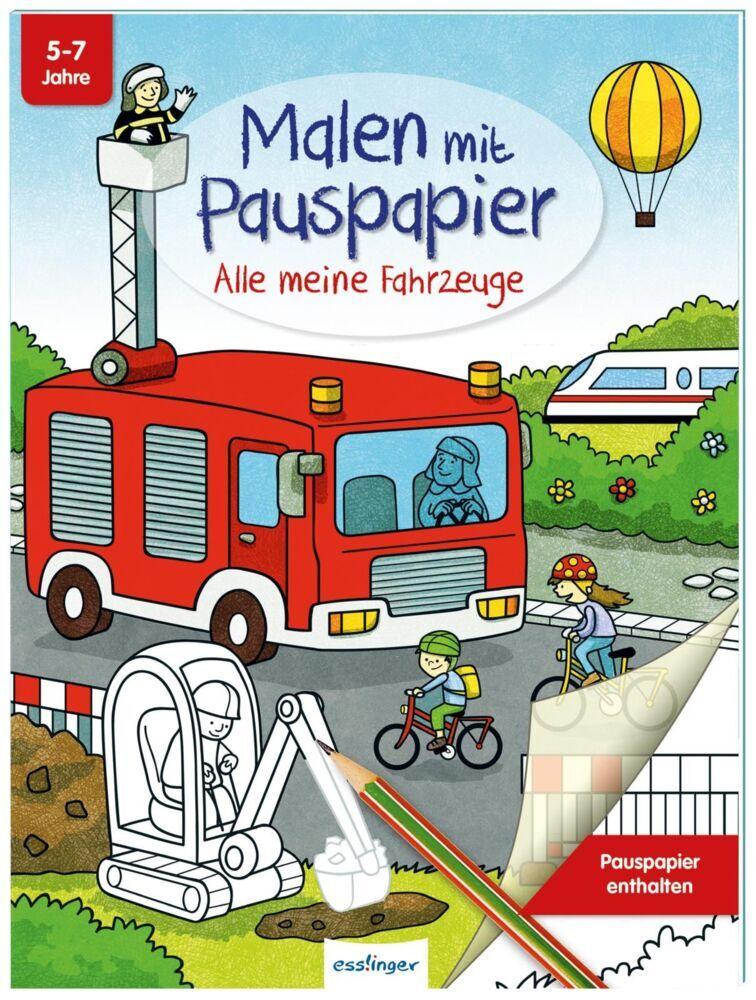 Malen mit Pauspapier: Alle meine Fahrzeuge