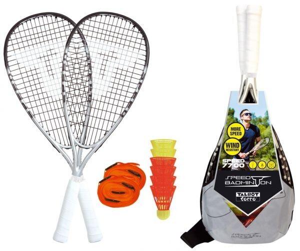 MTS 490117 - Speed-Badminton Set SPEED 7700 im Slingbag, 2 Graphit-Rackets, 6 Bälle, black/silver